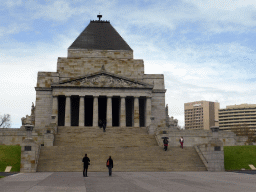 North side of the Shrine of Remembrance at the Shrine of Remembrance Reserve