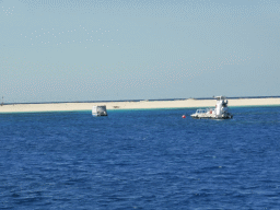 Boats in front of Michaelmas Cay, viewed from our Seastar Cruises tour boat