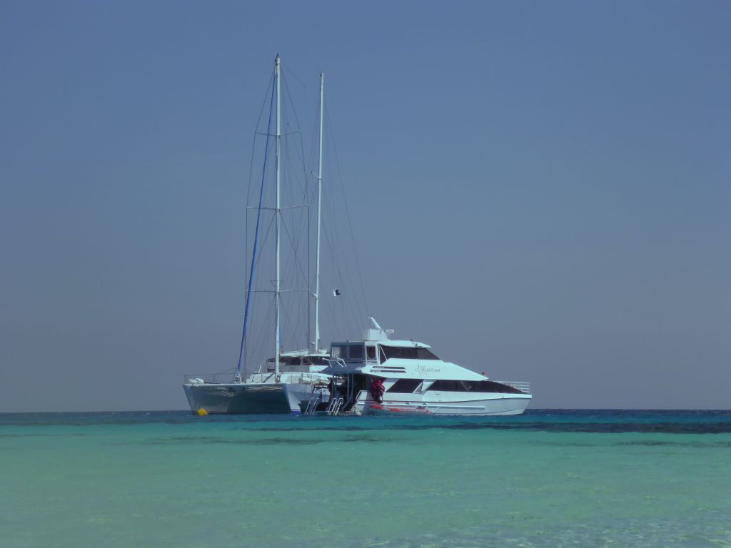Our Seastar Cruises tour boat, viewed from Michaelmas Cay