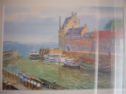 Painting of the harbour of Vlissingen, in our room in the Grand Hotel du Commerce