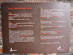 Explanation on Burg, Middelburg and the Abbey