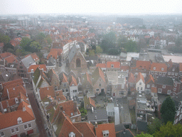 View from the Abbey Tower on the Lange Delft street