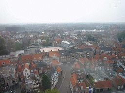 View from the Abbey Tower on the Lange Delft street