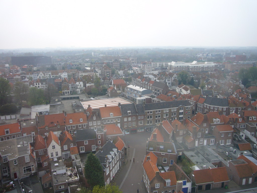 View from the Abbey Tower on the Lange Delft street