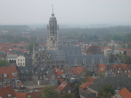 View from the Abbey Tower on the City Hall of Middelburg