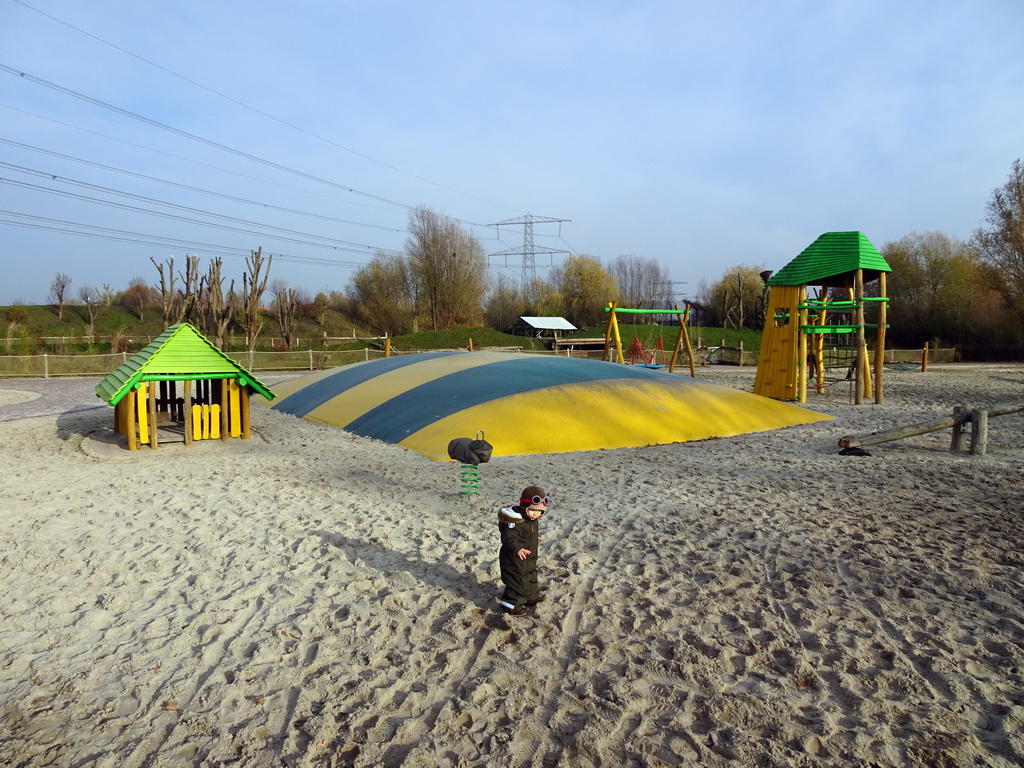 Max at the playground near Restaurant Smulrijk at the Dierenrijk zoo