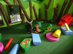 Max at the playground at the Indoor Apenkooien hall at the Dierenrijk zoo