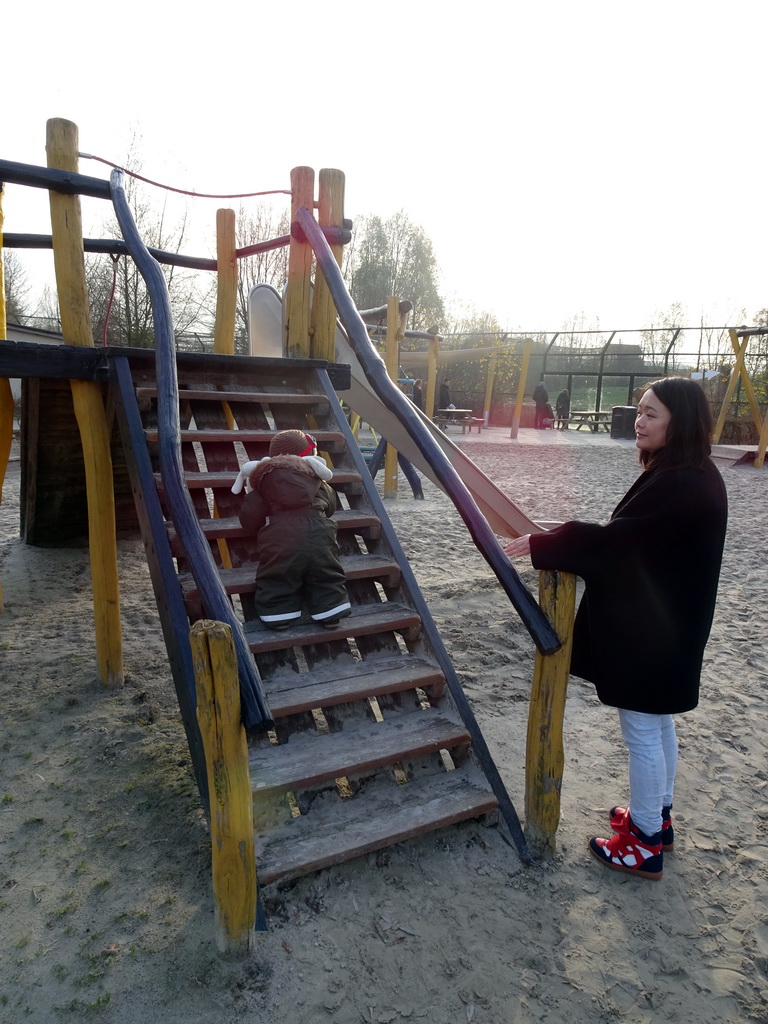 Miaomiao and Max at the playground at the north side of the Dierenrijk zoo