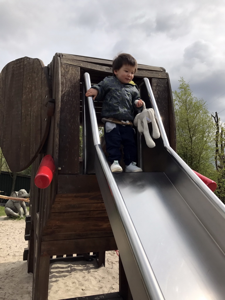 Max at a playground at the Dierenrijk zoo