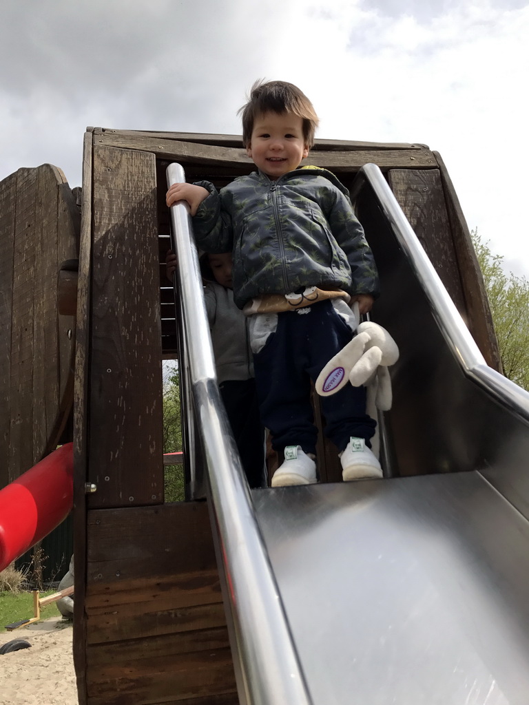 Max at a playground at the Dierenrijk zoo