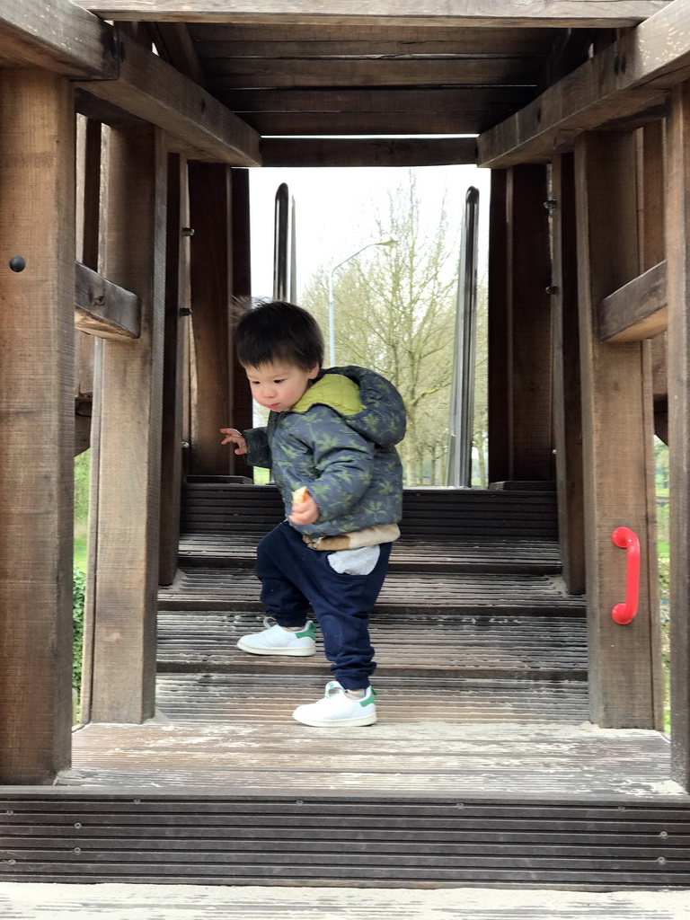 Max at a playground at the Dierenrijk zoo