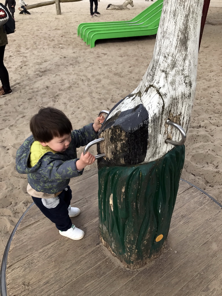 Max at the playground near Restaurant Smulrijk at the Dierenrijk zoo