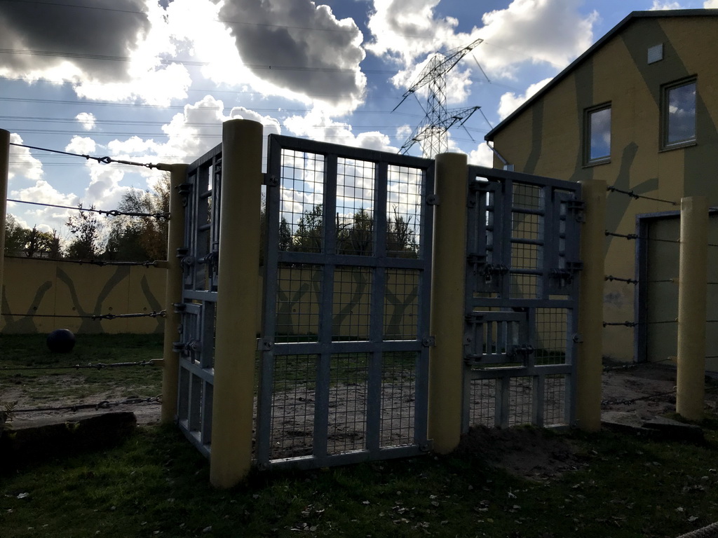 Gate to the outdoor enclosure of the Asian Elephants at the Dierenrijk zoo