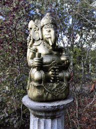 Hinduistic Elephant statue near the enclosure of the Asian Elephants at the Dierenrijk zoo