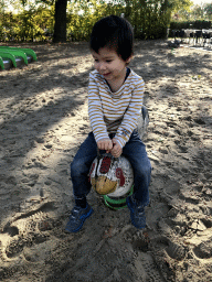 Max at the playground near Restaurant Smulrijk at the Dierenrijk zoo