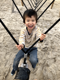 Max at the playground near Restaurant Smulrijk at the Dierenrijk zoo