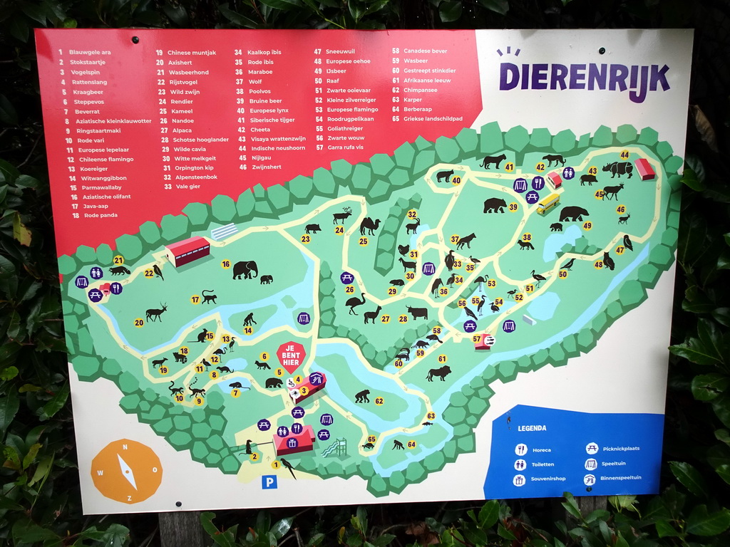 Map of the Dierenrijk zoo