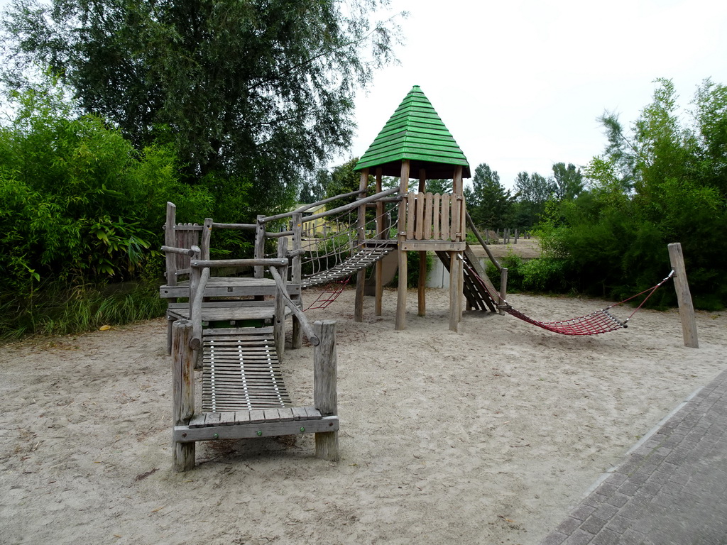 Playground near the enclosure of the Asian Elephants at the Dierenrijk zoo