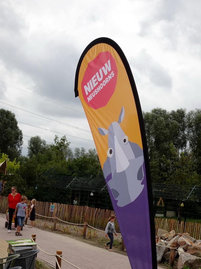 Banner for the Indian Rhinoceroses at the Dierenrijk zoo