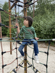 Max at the playground near the Doctor Fish enclosure at the Dierenrijk zoo