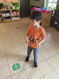 Max at the shop of the Dierenrijk zoo