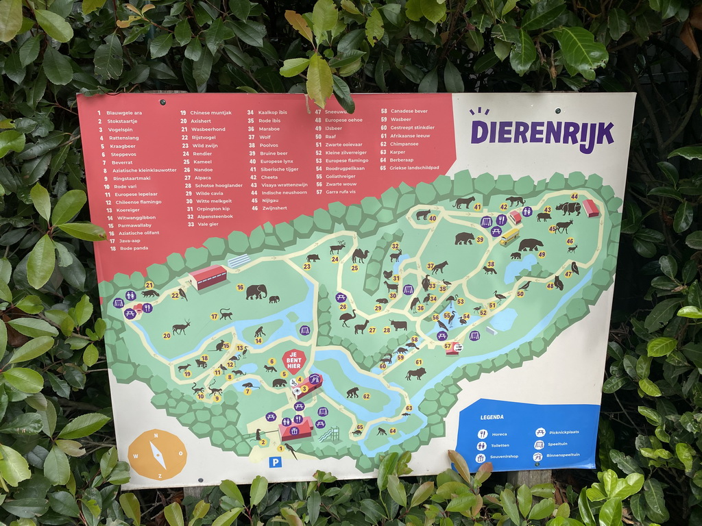 Map of the Dierenrijk zoo