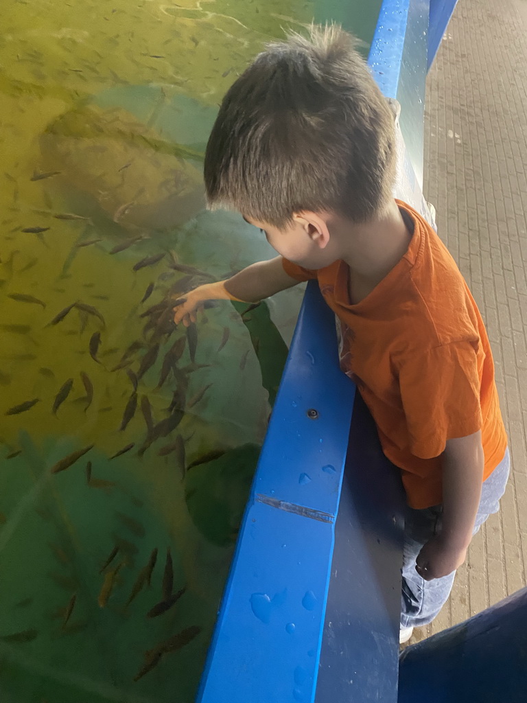 Max with Doctor Fish at the Dierenrijk zoo