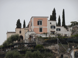 Houses in the west side of town, viewed from the Minori Beach