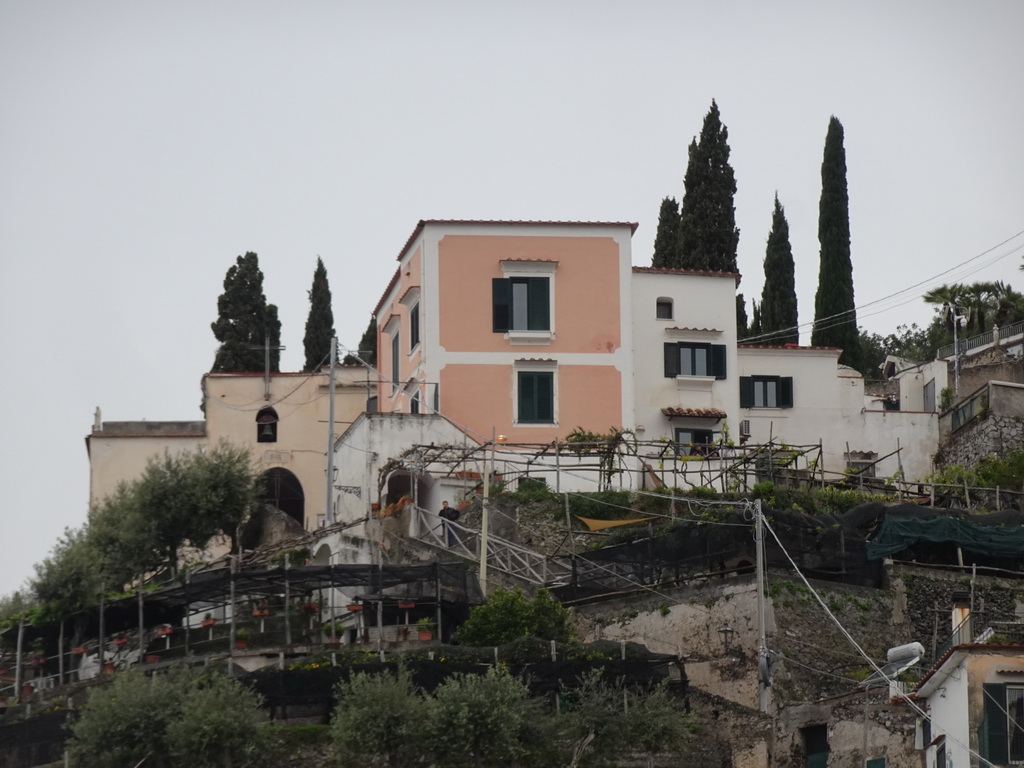 Houses in the west side of town, viewed from the Minori Beach