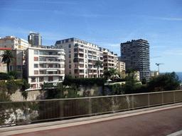 Apartment buildings, viewed from the bus from Nice