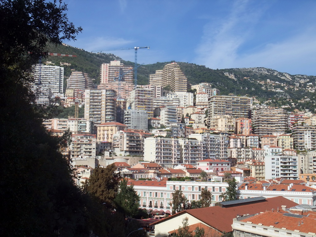 Skyline of Monte Carlo, viewed from the Rampe Major ramp