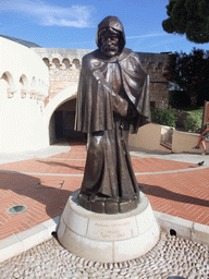 The statue of Francesco `Malizia` Grimaldi at the Place du Palais square