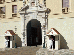 The front of the Prince`s Palace of Monaco, just before the changing of the guards