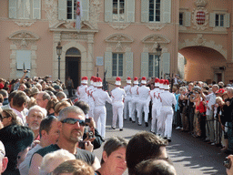 Changing of the guards at the Place du Palais square