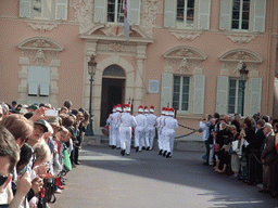 Changing of the guards at the Place du Palais square