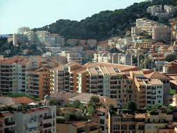 The Stade Louis II, viewed from the Ruelle Sainte-Barbe alley