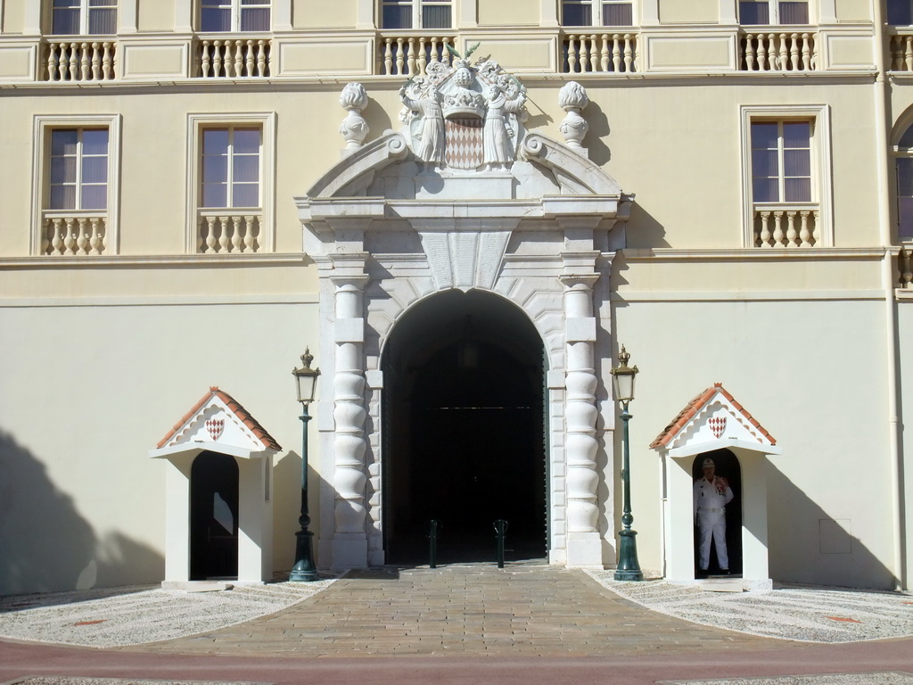 The front of the Prince`s Palace of Monaco