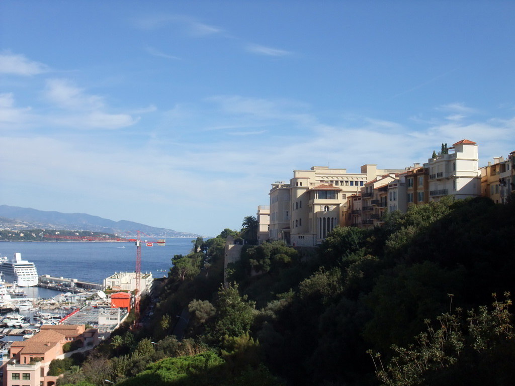 North side of the Rock of Monaco, viewed from the Place du Palais square