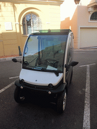 Small car at the Rue de l`Abbaye street