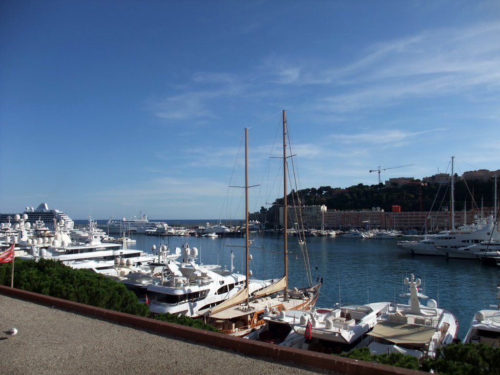 Boats in the Port Hercule harbour