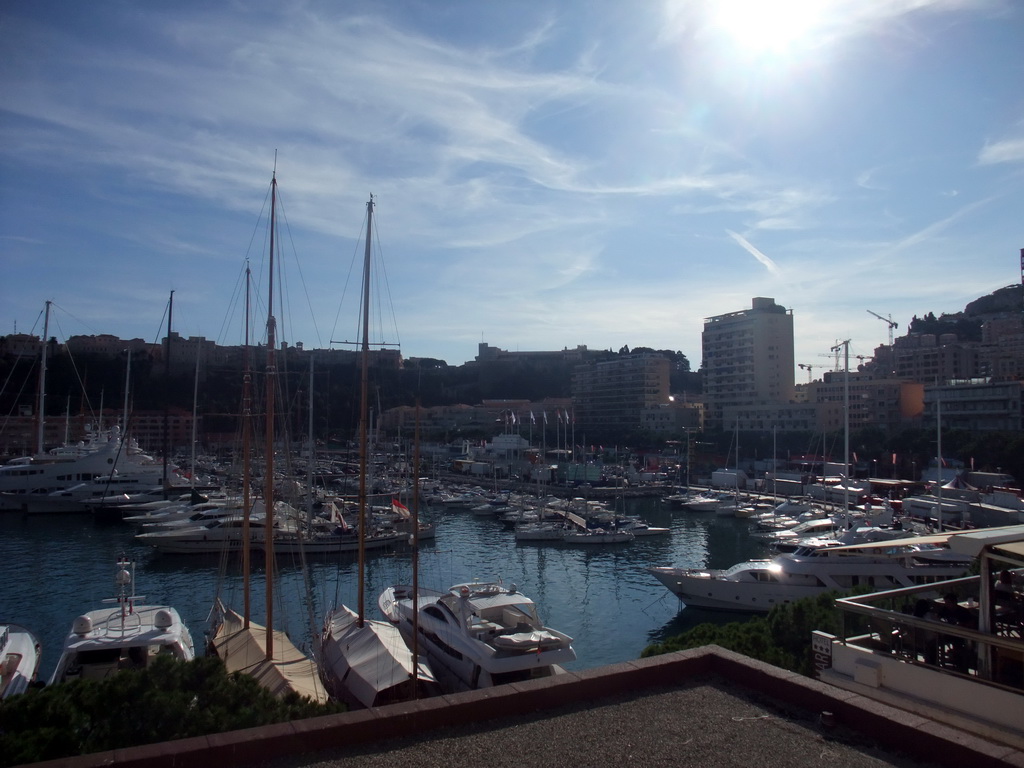 Boats in the Port Hercule harbour