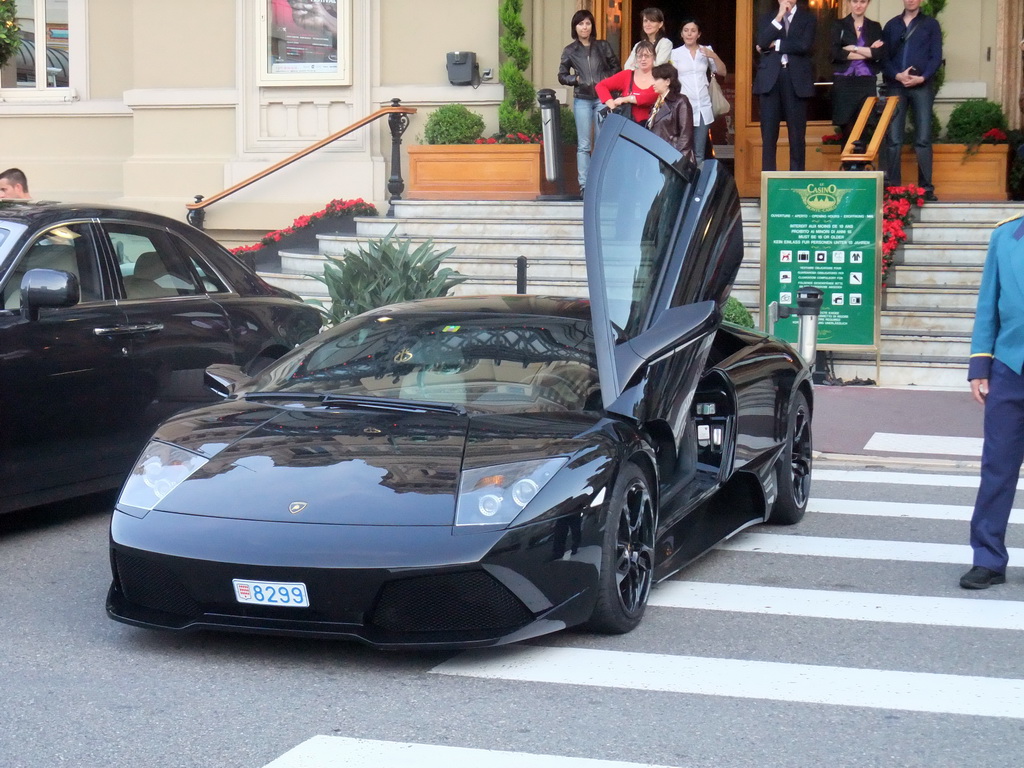 Lamborgini Diablo in front of the Casino de Monte Carlo at the Place du Casino square