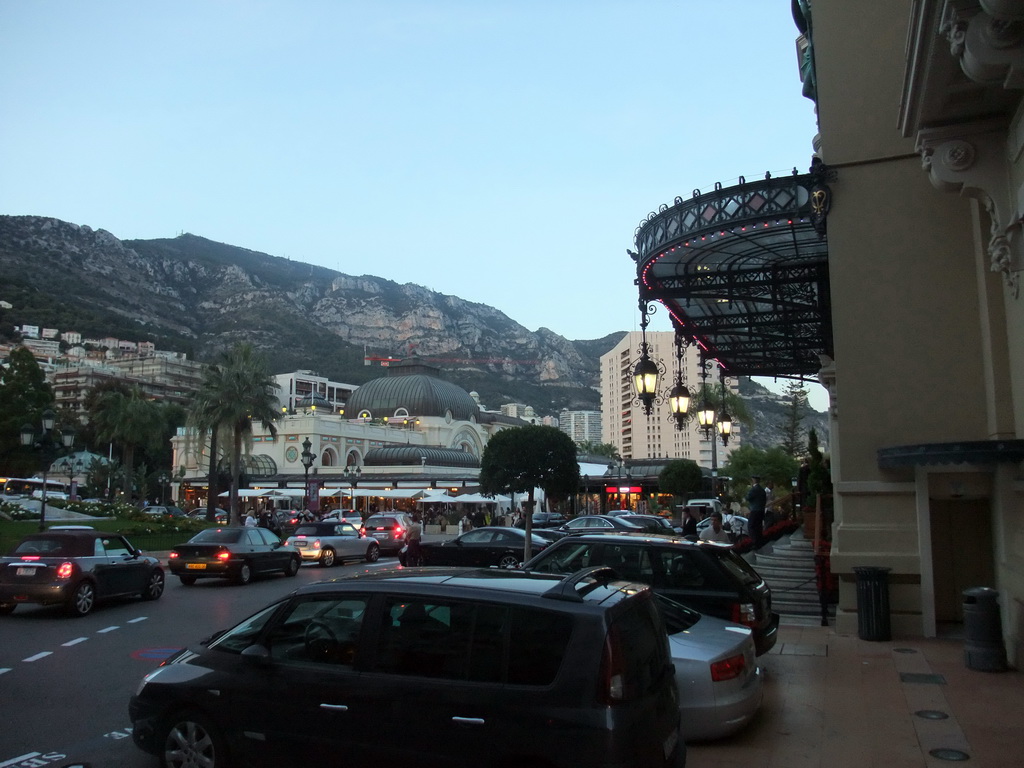 Front of the Casino de Monte Carlo and the Café de Paris restaurant at the Place du Casino square