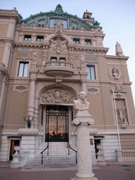 Bust of Jules Massenet and the entrance to the Salle Garnier at the right side of the Casino de Monte Carlo
