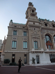 Miaomiao at the back side of the Casino de Monte Carlo