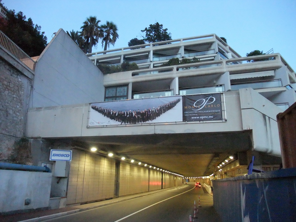 The tunnel of the Boulevard Louis II