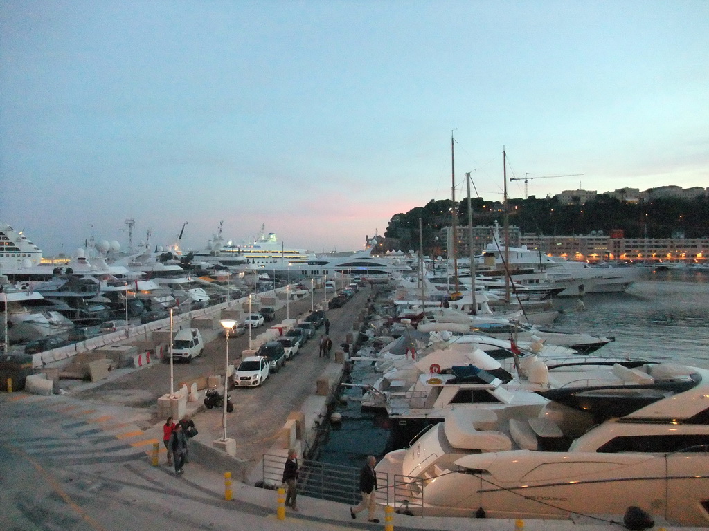 Boats in the Port Hercule harbour