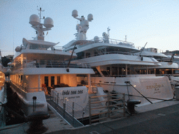 Boats in the Port Hercule harbour