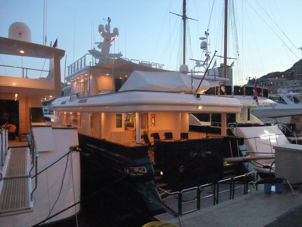 Boats in the Port Hercule harbour