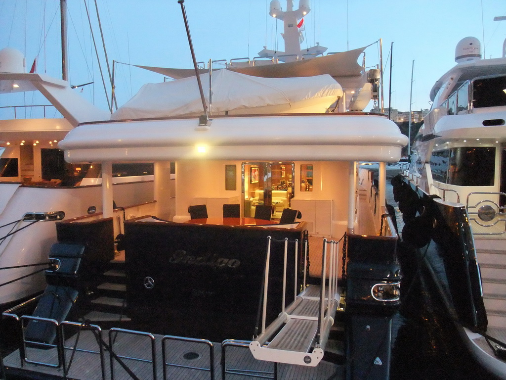 Boats in the Port Hercule harbour